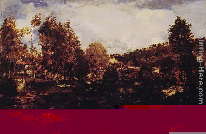 L'etude des Marais de Tiffauge en Vendee painting - Theodore Rousseau L'etude des Marais de Tiffauge en Vendee art painting